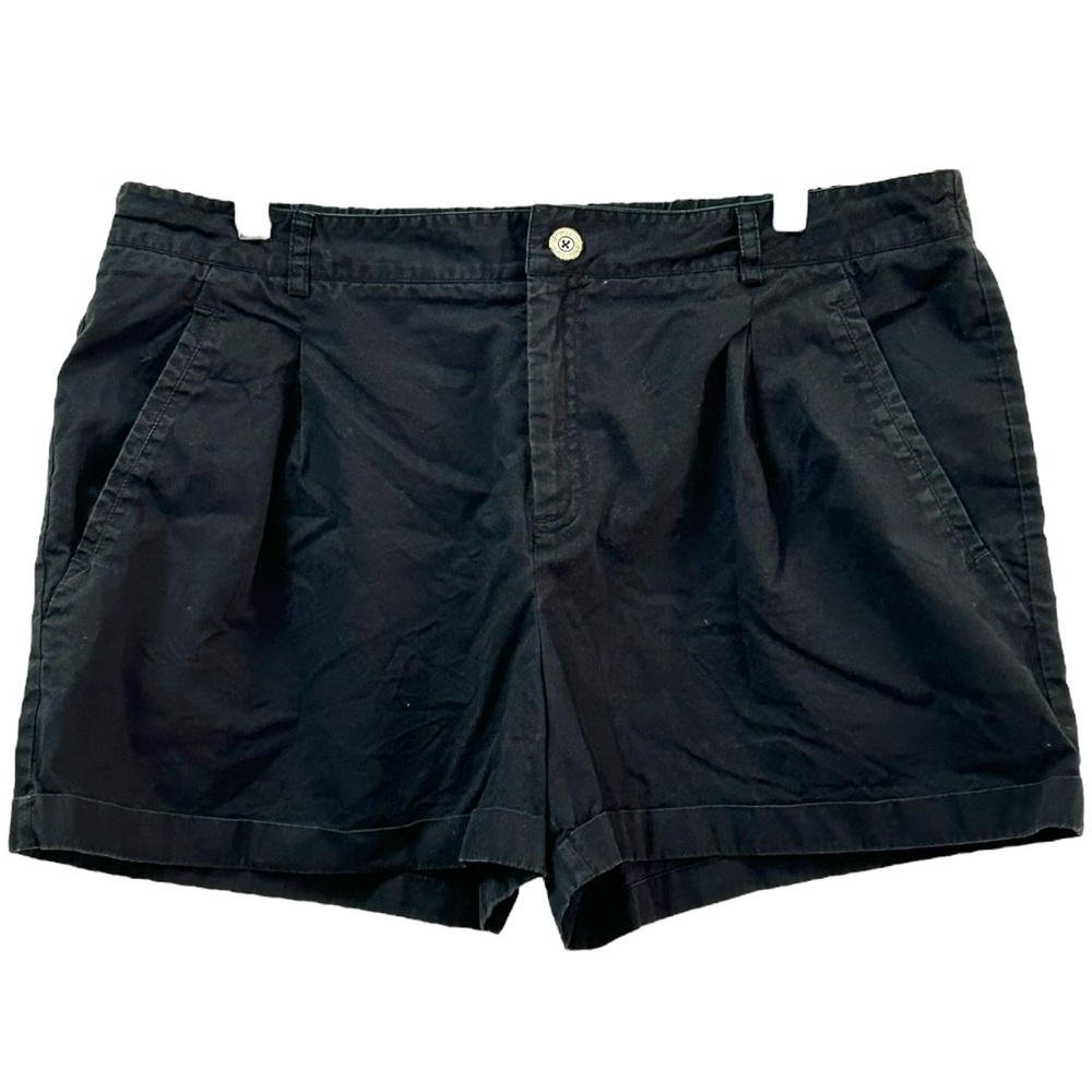 Anthropologie Hei-Hei Women’s Black Pleated Chino‎ Shorts Sz 32